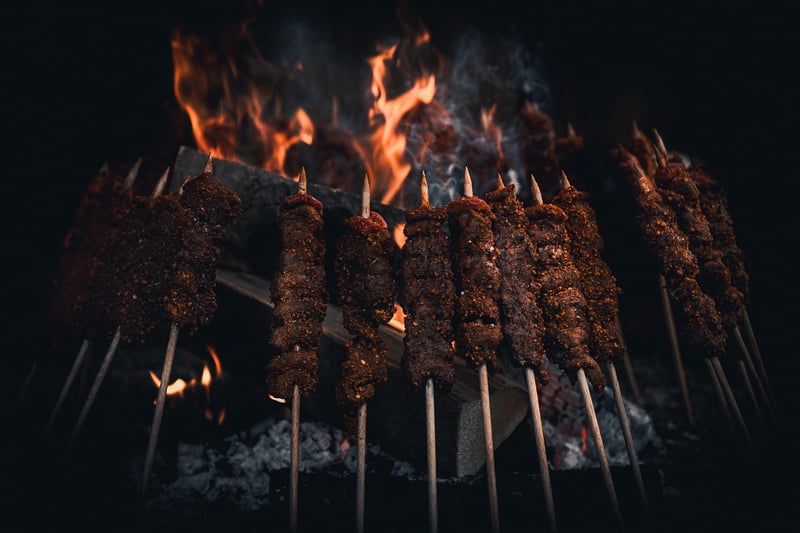 Grilled barbecue skewers